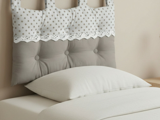 Tête de lit charme galon dentelle naturel 70 x 45 cm