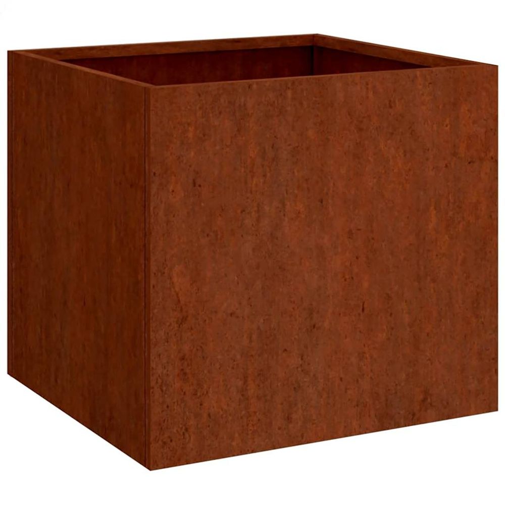 Jardinière d'extérieur 49x47x46 cm acier corten
