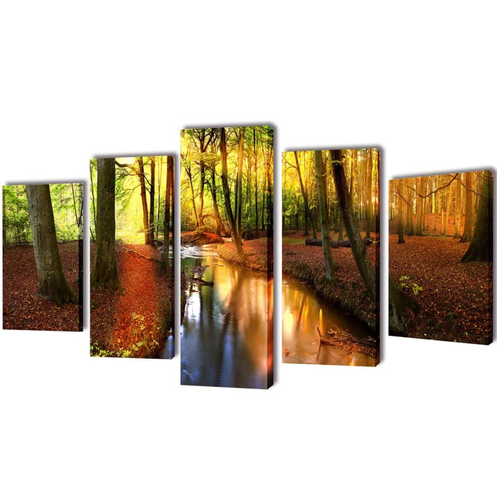 Set de toiles murales imprimées forêt 200 x 100 cm