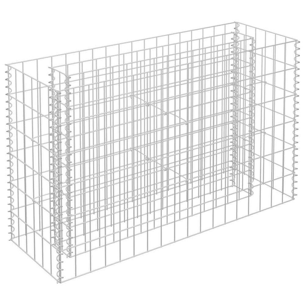 Lit surélevé à gabion acier galvanisé 90x30x60 cm