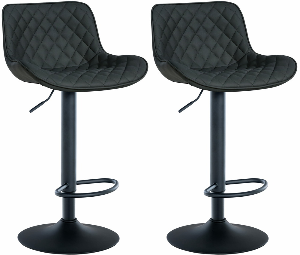 Lot de 2 tabourets de bar minosa simili cuir