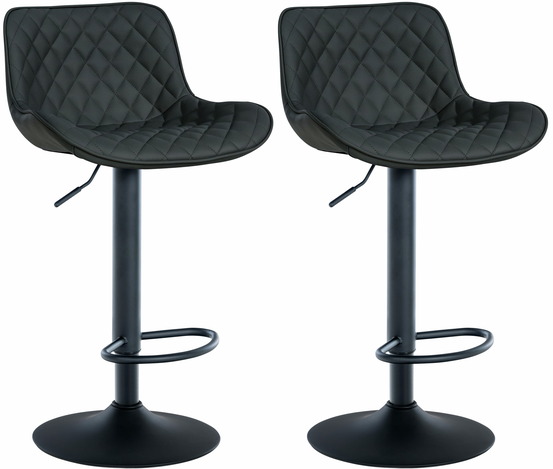 Lot de 2 tabourets de bar minosa simili cuir