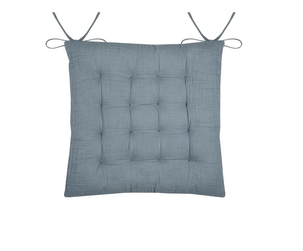 Assise de chaise matelassée en gaze de coton pop color