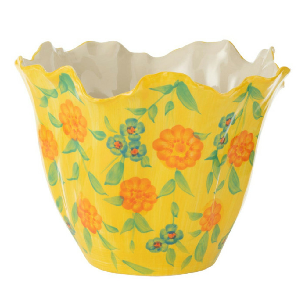 Vase déco fleurs en argile 