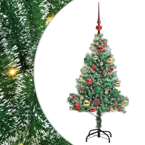 Arbre de noël artificiel floconné de neige avec lumière led