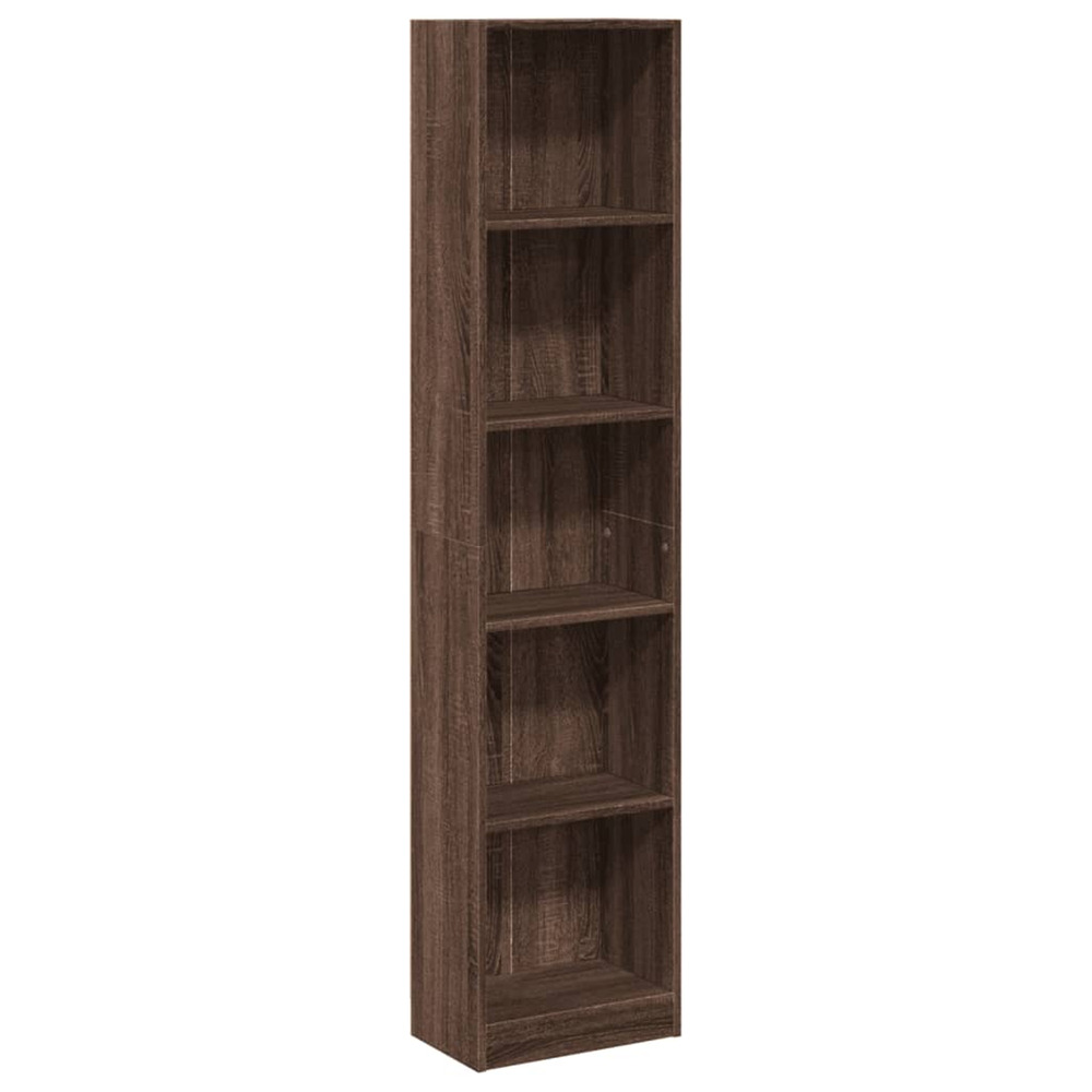 Bibliothèque chêne marron 40x24x176 cm bois d'ingénierie