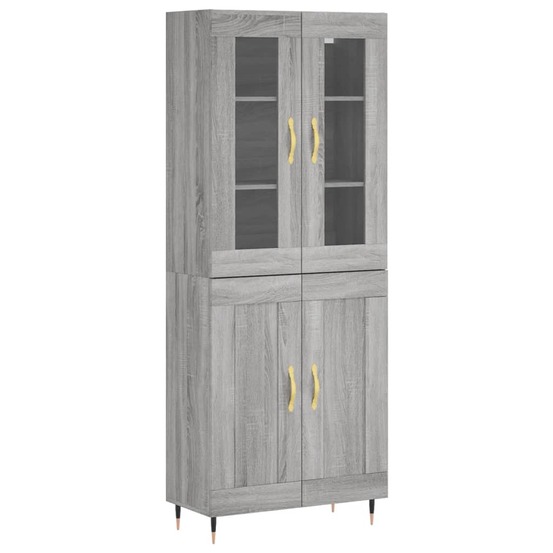 Buffet bahut commode armoire meuble de rangement organisateur cuisine salle de séjour salon haut sonoma 69,5 x 34 x 180 cm bo