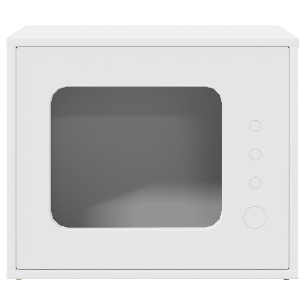 Maison pour chat blanc 51 x 30 x 42 cm bois d'ingénierie