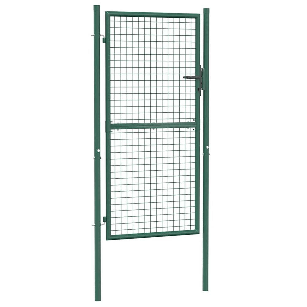Portail de clôture en acier 100x175 cm vert