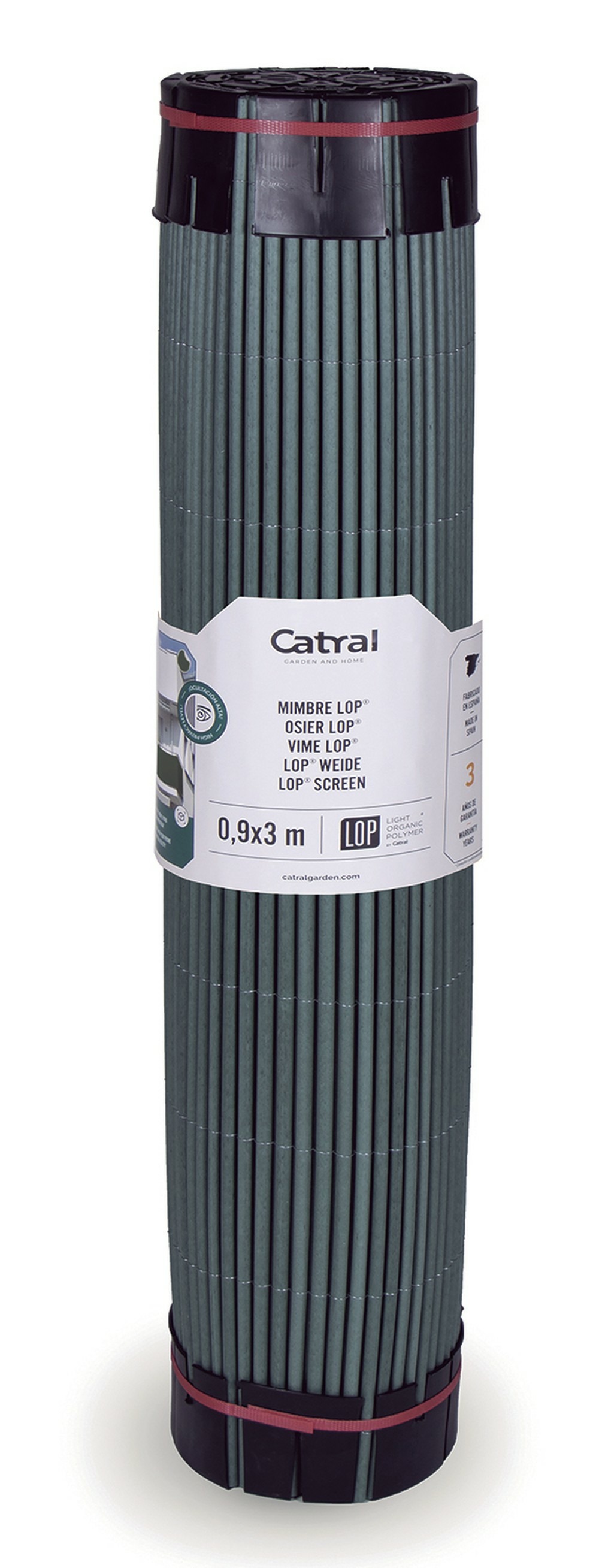 Canisse d'osier semi-synthétique - vert - 1x3m