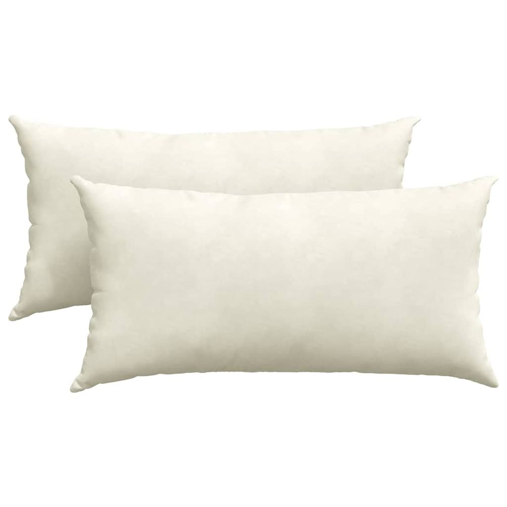 Coussins de canapé 2 pcs crème 80 x 40 cm