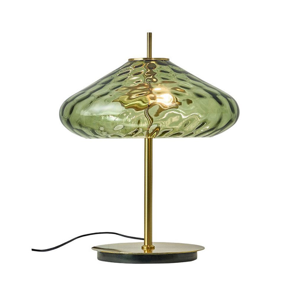 Lampe à poser led cyrus verte verre métal 40x40x53cm
