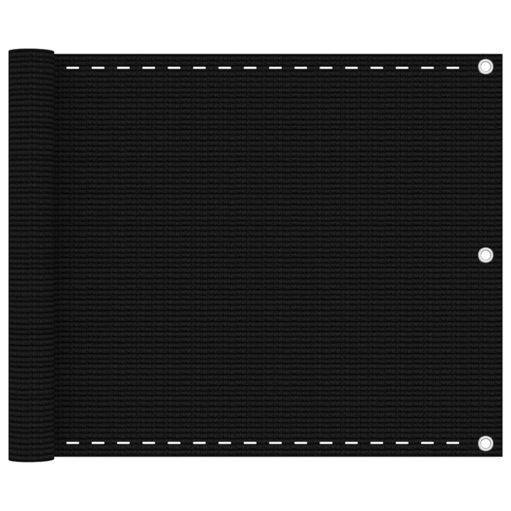 Écran de balcon brise pare vue protection confidentialité 75 x 500 cm pehd noir