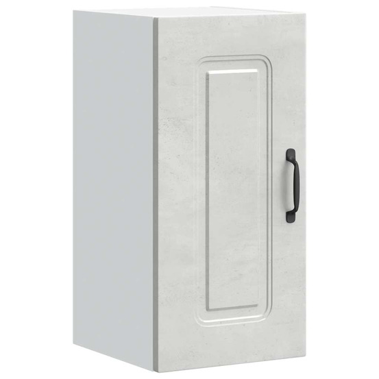 Armoire murale de cuisine kalmar gris béton bois d'ingénierie