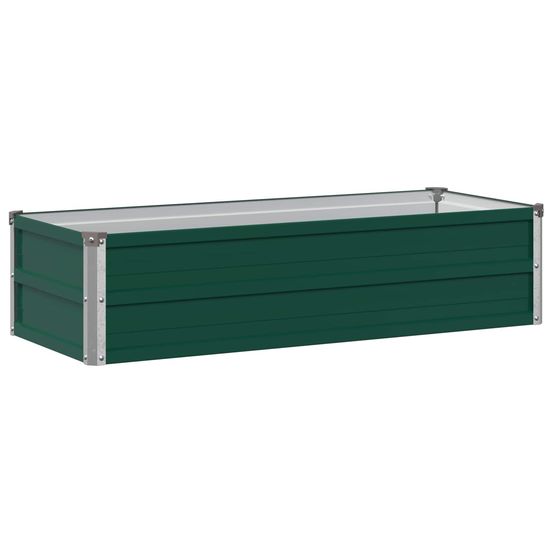 Jardin surélevé vert 100 x 40 x 24 cm acier laminé à froid
