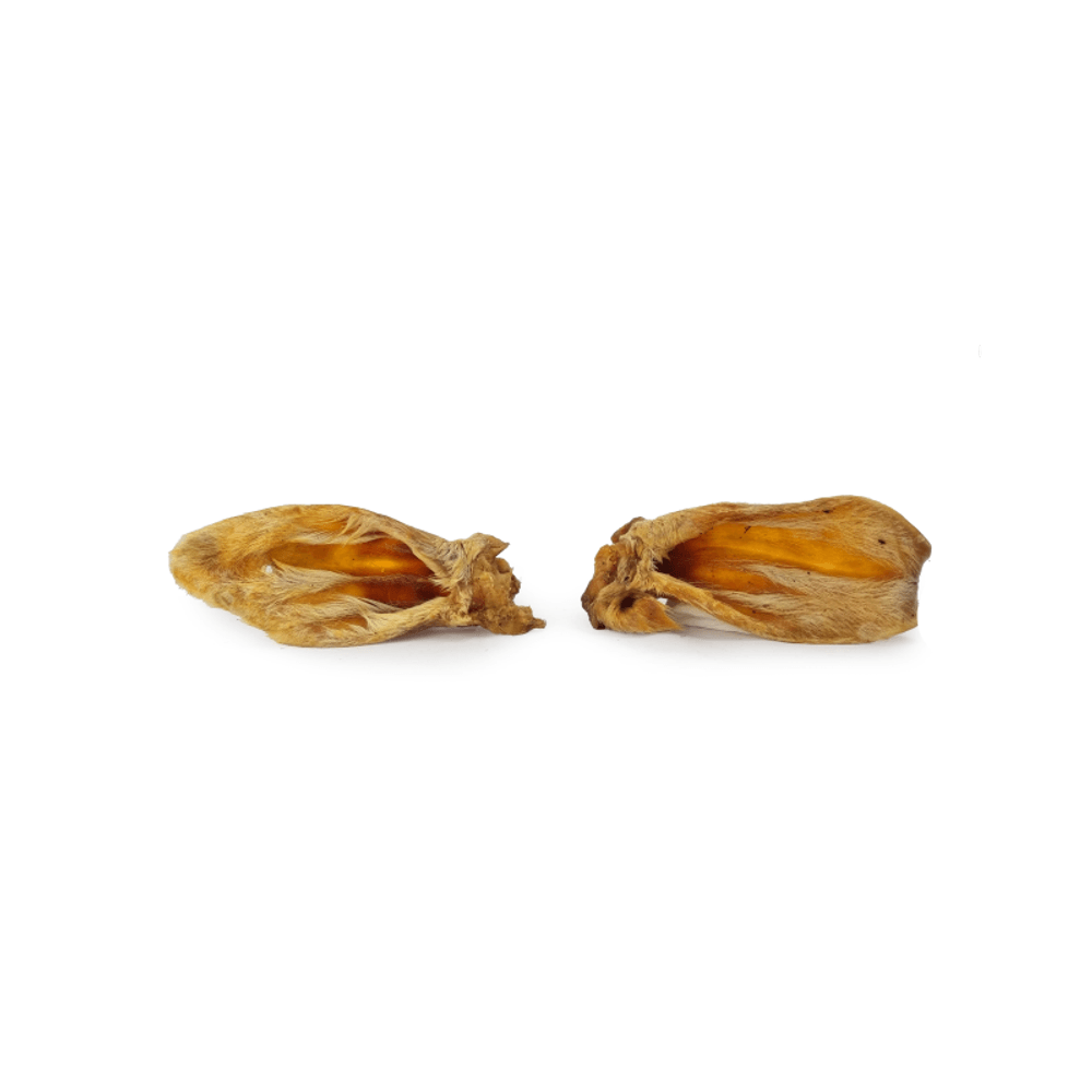 Oreilles d'agneau avec poils 200g , friandise de mastication pour chien