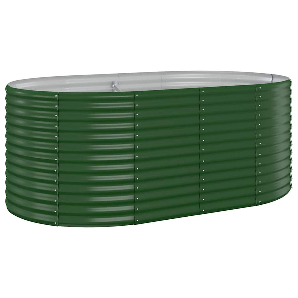 Lit surélevé de jardin acier galvanisé 175x100x68cm vert