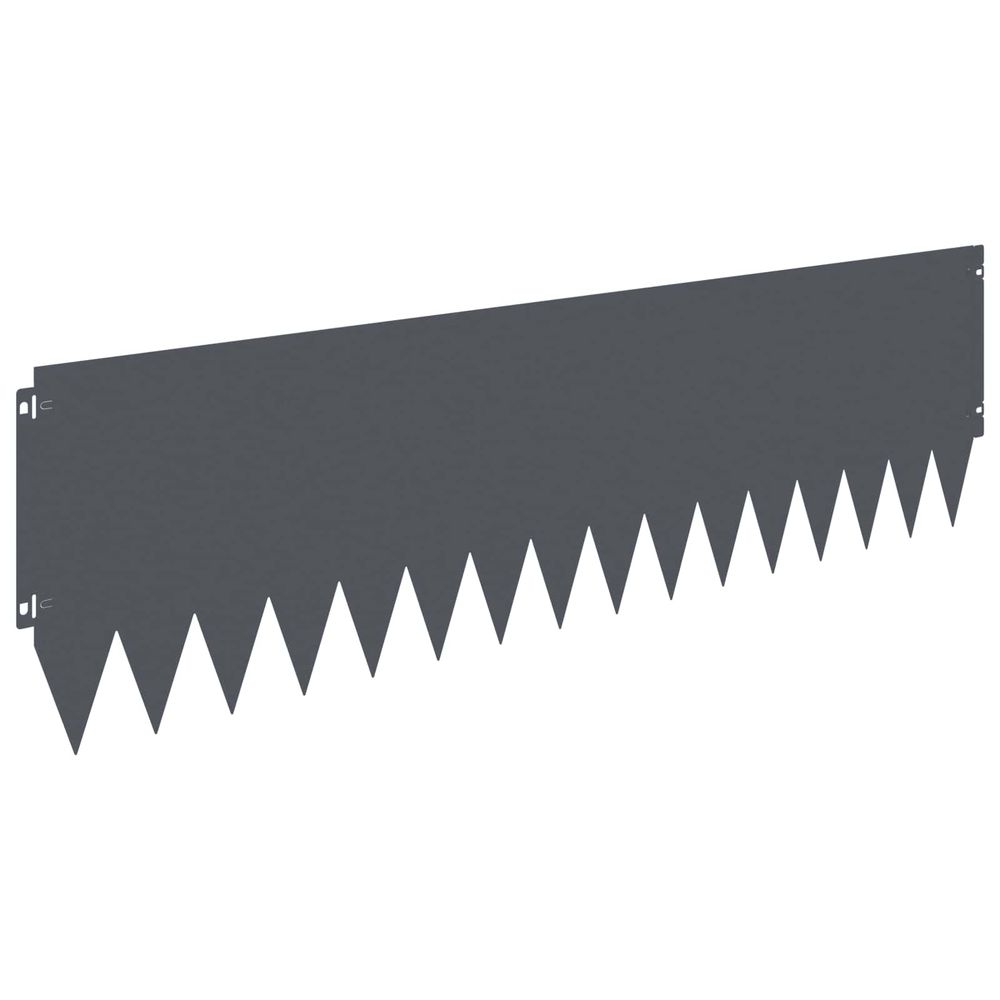 Bordure de pelouse 20 pc 103 x 30 cm acier anthracite