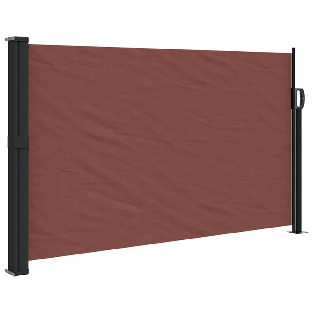 Auvent latéral rétractable marron 117x300 cm