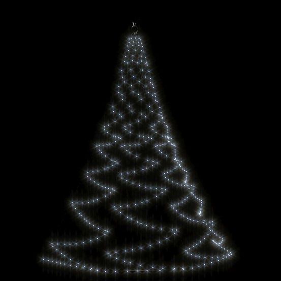 Arbre mural avec crochet métallique 260 led blanc froid 3 m