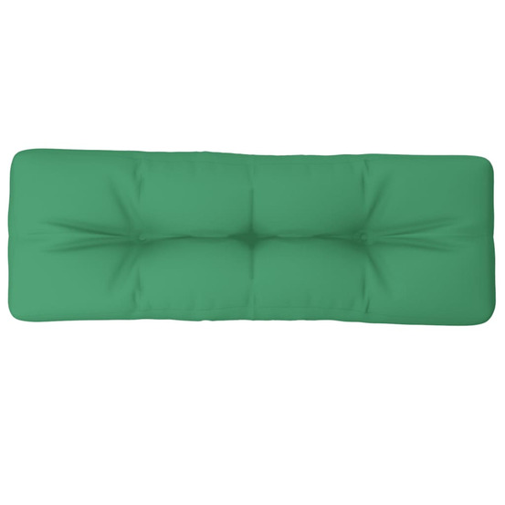 Coussin de palette vert 120x40x12 cm tissu
