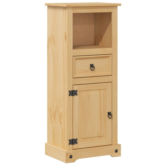 Armoire de salle de bain corona 45x33x110 cm bois de pin massif