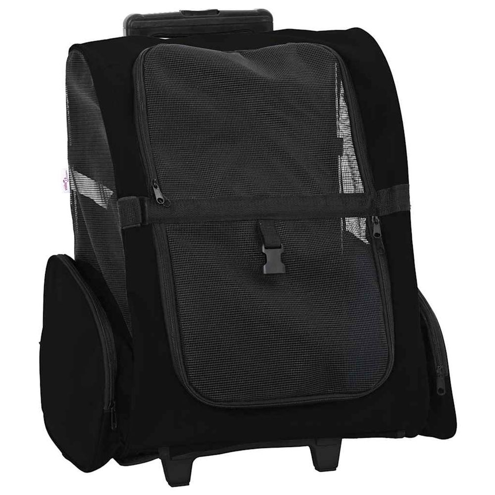 Chariot pour animaux de compagnie 3 en 1 design noir 48 x 32 x (57-106) cm tissu oxford