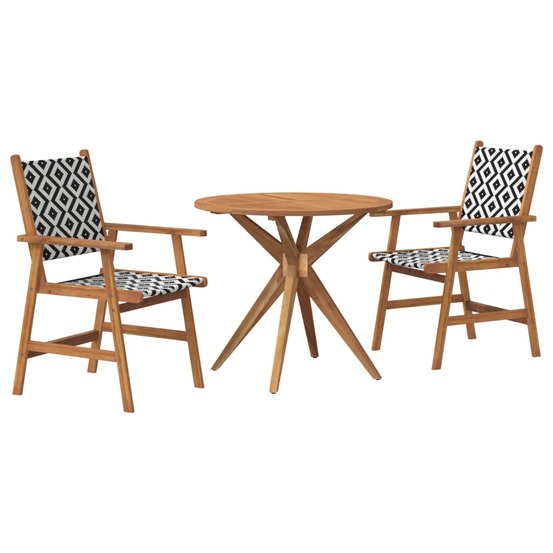 Ensemble à manger de jardin 3 pcs bois d'acacia solide