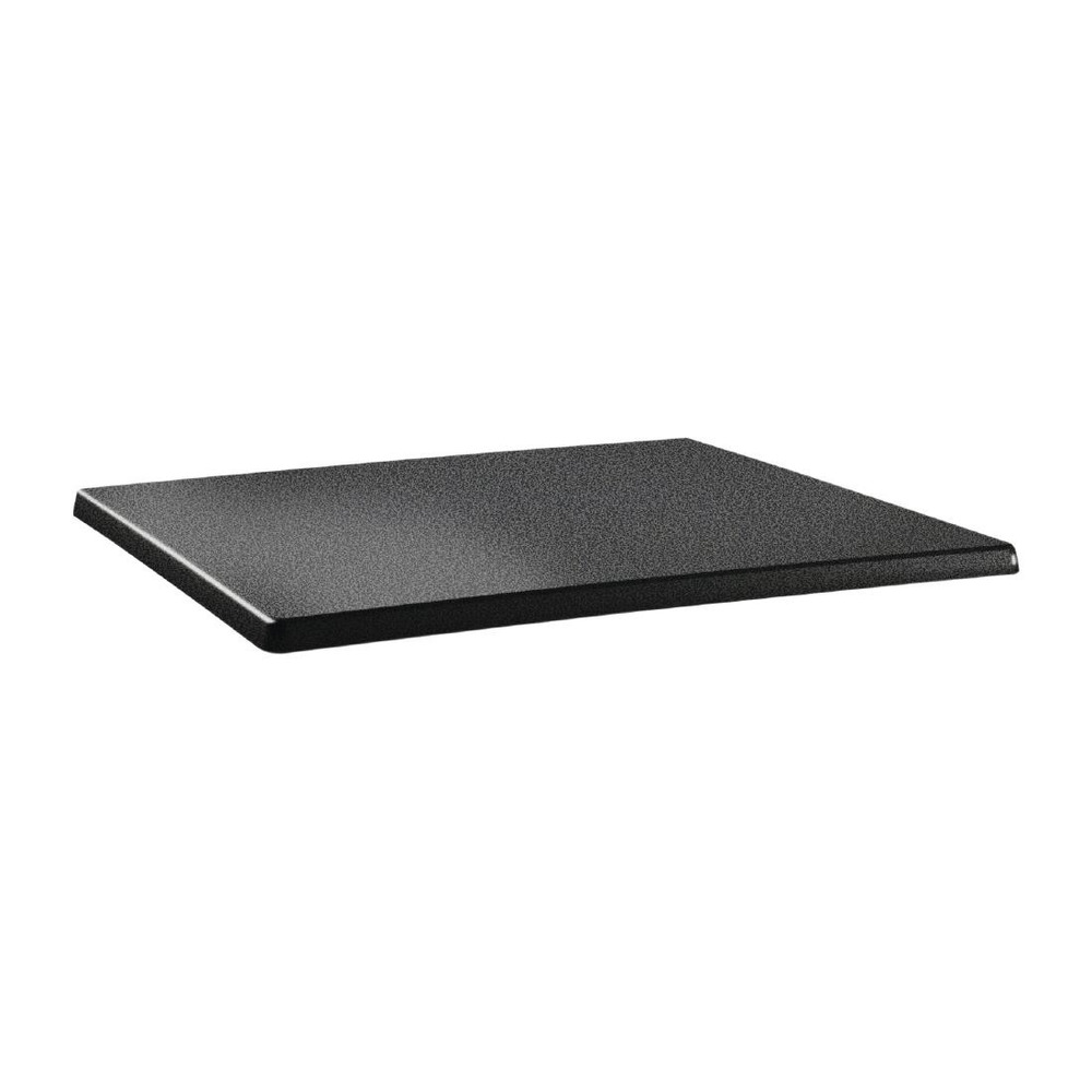Plateau de table rectangulaire 120 x 80 cm anthracite