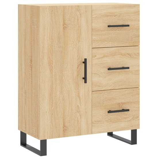 Buffet bahut commode armoire meuble de rangement organisateur cuisine salle de séjour salon sonoma 69,5 x 34 x 90 cm bois d'i
