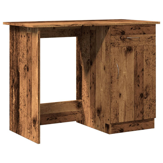 Bureau vieux bois 100x50x76 cm bois d'ingénierie