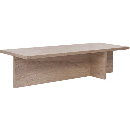 Table basse en aggloméré harbor travertine