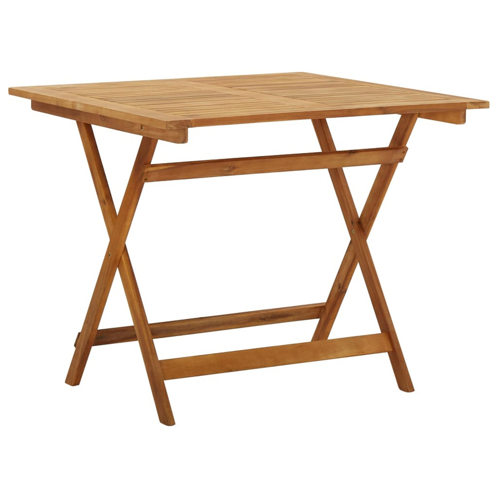 Table pliable de jardin 90x90x75 cm bois d'acacia massif
