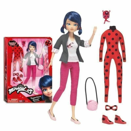 Miraculous ladybug - poupée mannequin 26 cm et ses deux tenues