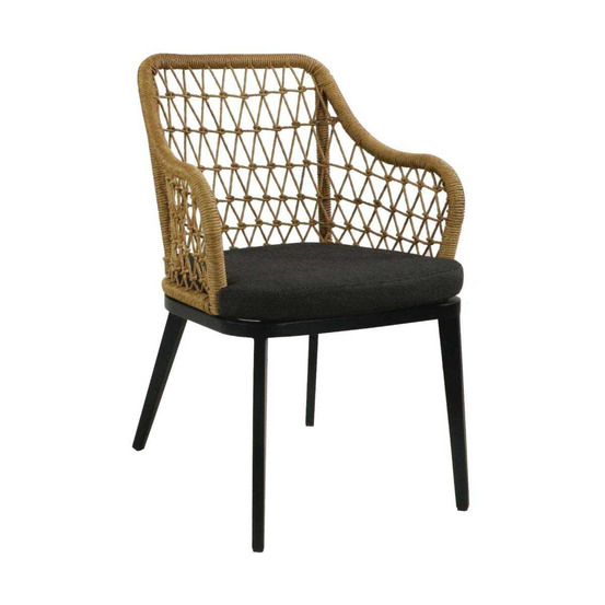 Fauteuil de jardin aluminium et tressage milan