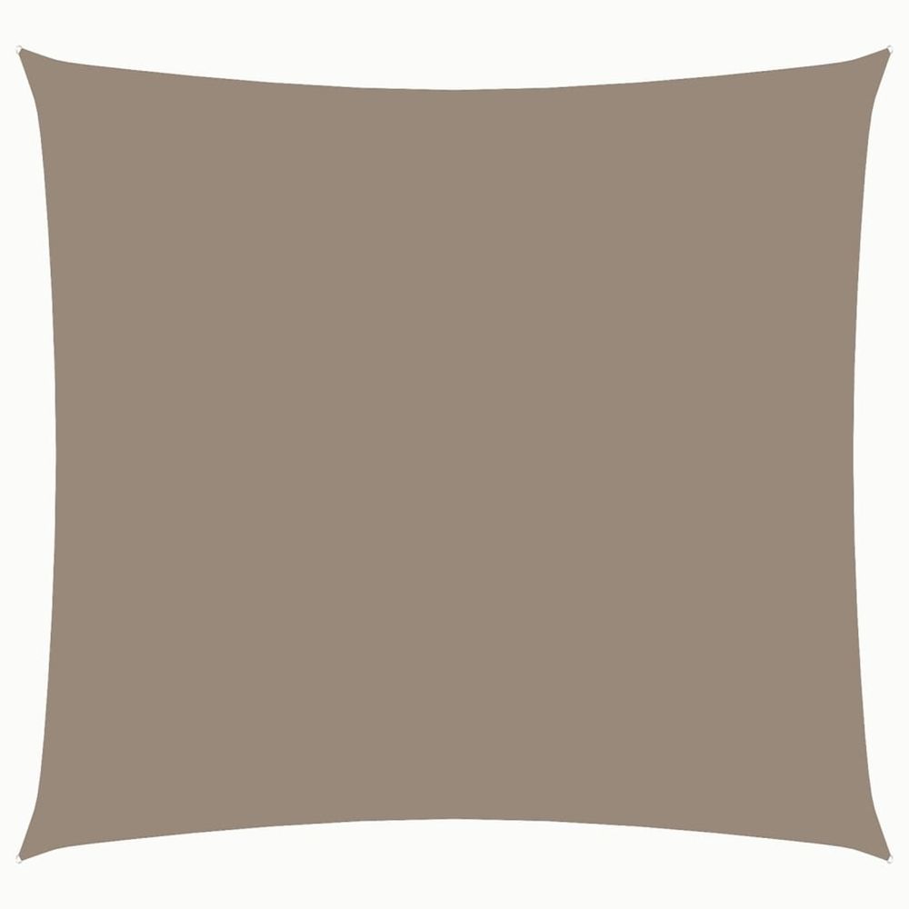 Voile de parasol tissu oxford carré 3,6x3,6 m taupe
