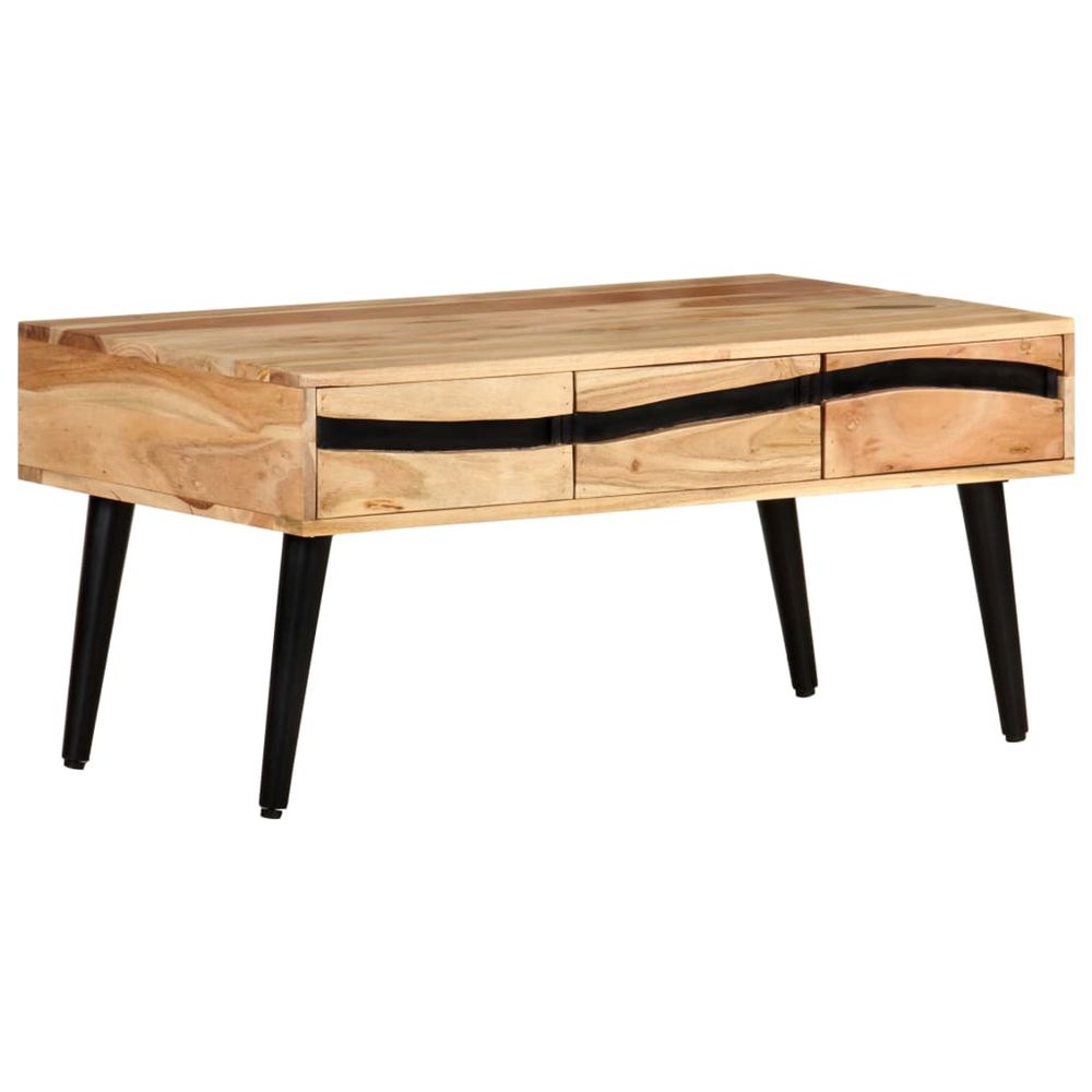 Table basse 88x50x42 cm bois d'acacia solide