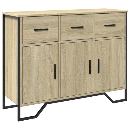 Buffet bahut commode armoire meuble de rangement organisateur cuisine salle de séjour salon sonoma 97 x 32,5 x 74,5 cm bois d