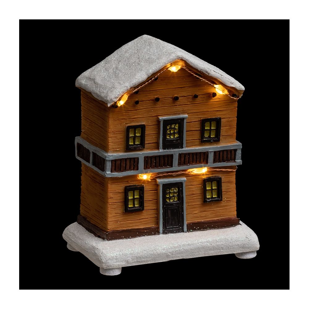 Village de noël lumineux chalet à la montagne
