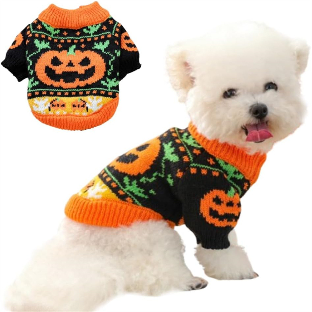 Pull d'halloween pour chiot,citrouille effrayante