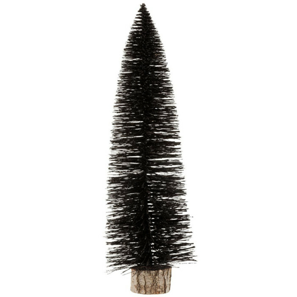 Sapin de noël à poser paillettes 61cm noir