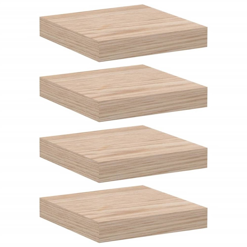 Étagères flottantes 4 pcs 23x23,5x4 cm bois d'ingénierie