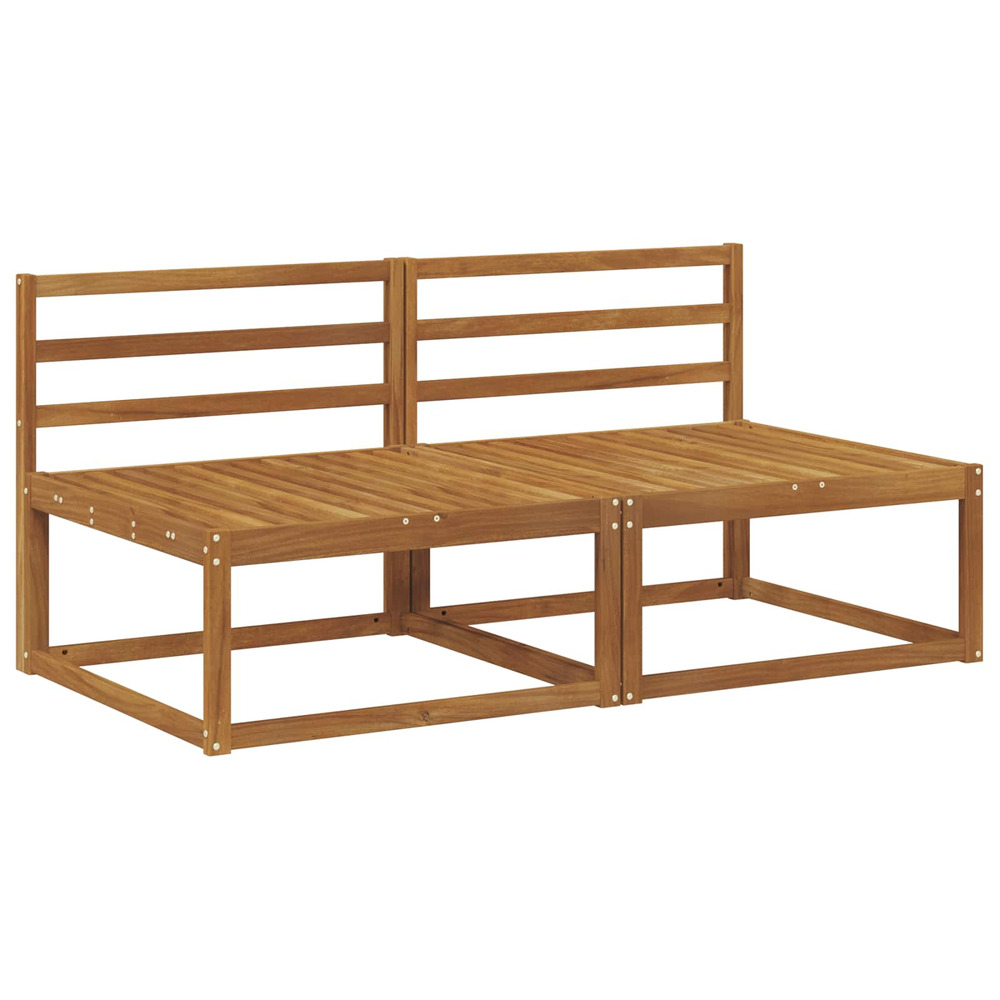2 pièce sofa de milieu extérieur bois d'acacia massif naturel