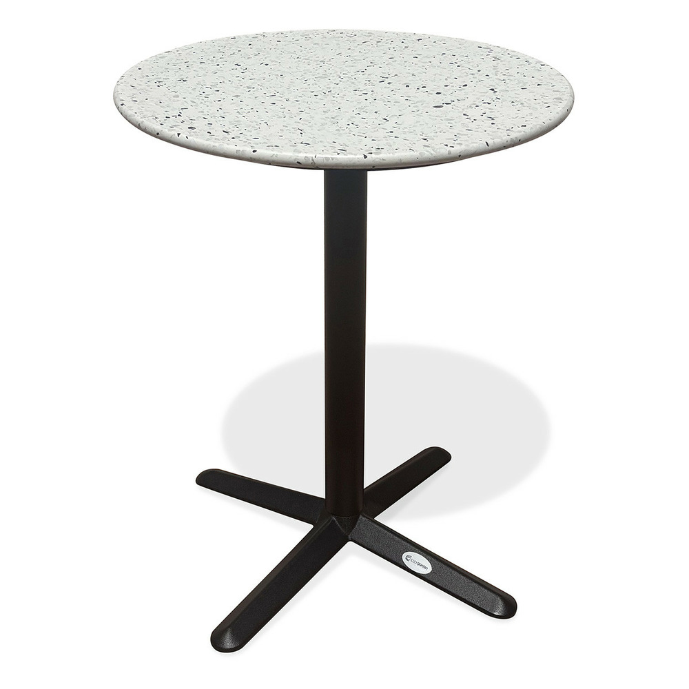 Table de jardin ronde en terrazzo 