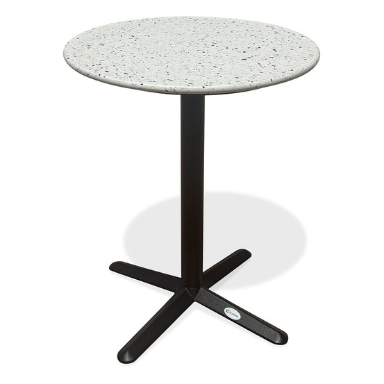 Table de jardin ronde en terrazzo