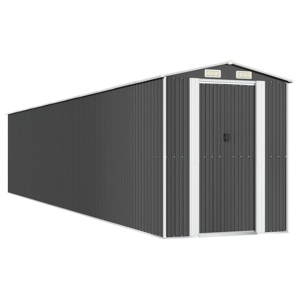 Abri de jardin anthracite 192x1021x223 cm métal galvanisé