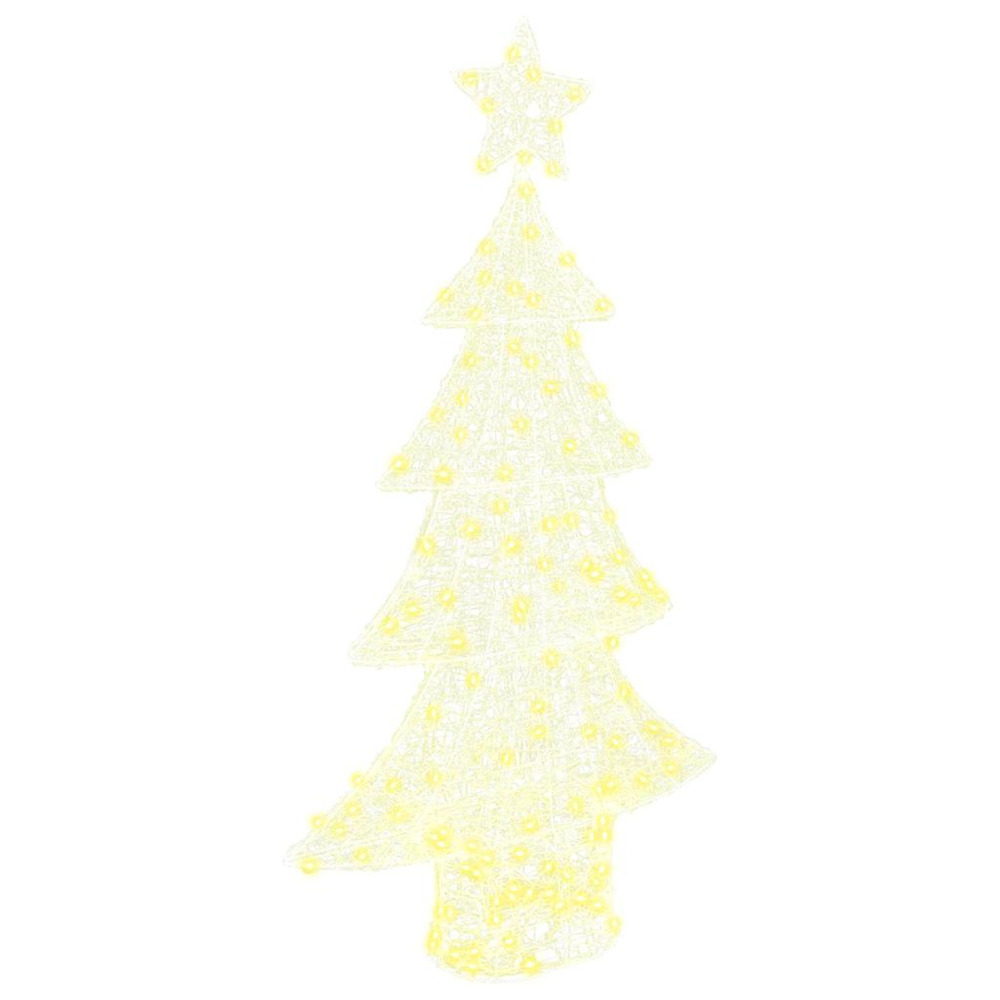Sapin de noël avec 160 led blanc chaud 150 cm acrylique