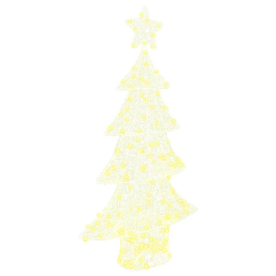Sapin de noël avec 160 led blanc chaud 150 cm acrylique