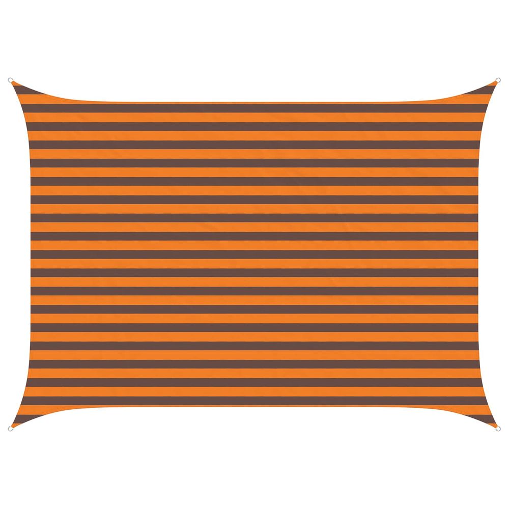 Voile d'ombre orange et marron 2,5 x 3,5 m