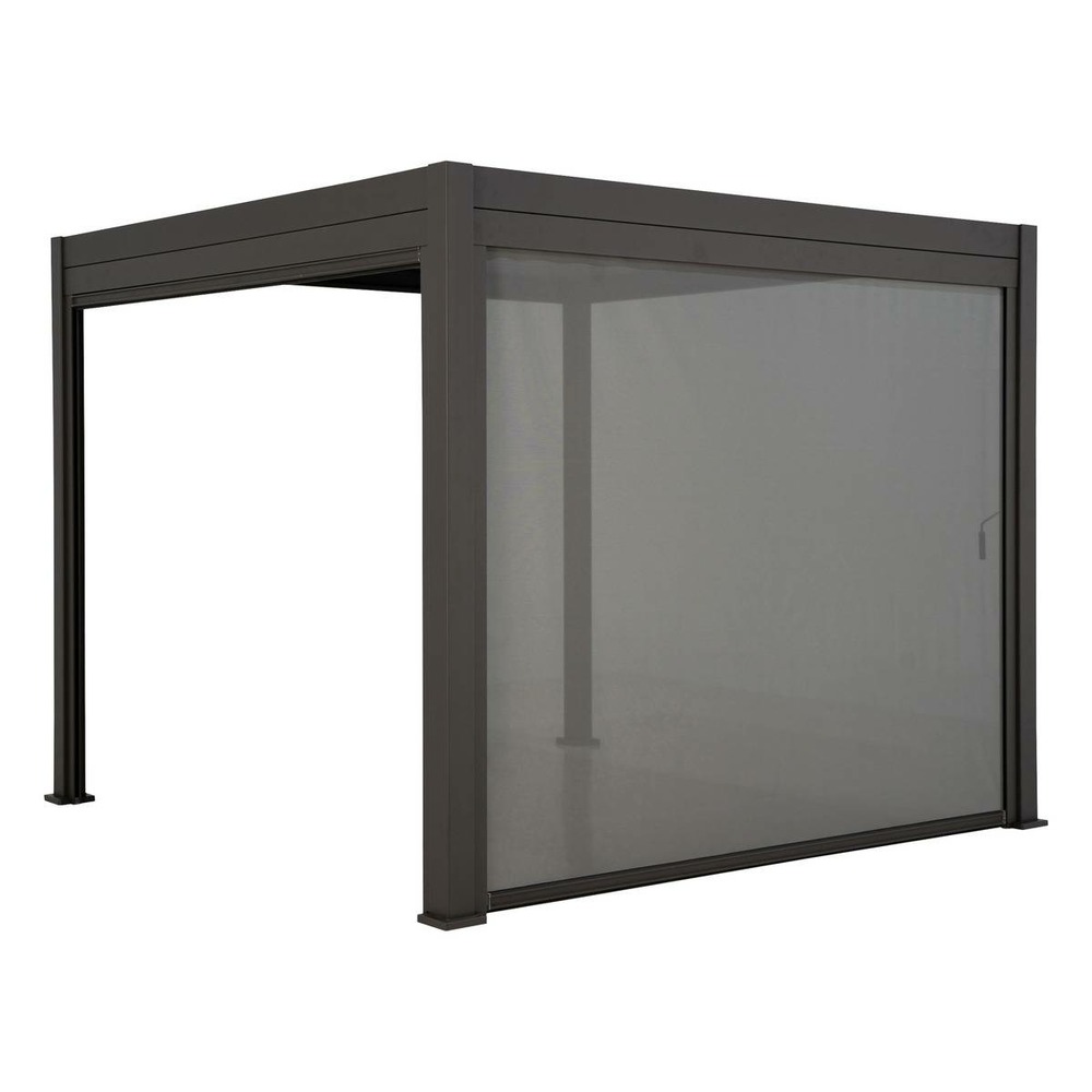 Store pour pergola bioclimatique evora grand modèle ardoise en aluminium
